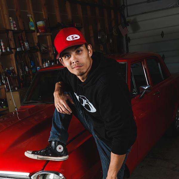 Red w/ White 405 Hat - Image 3
