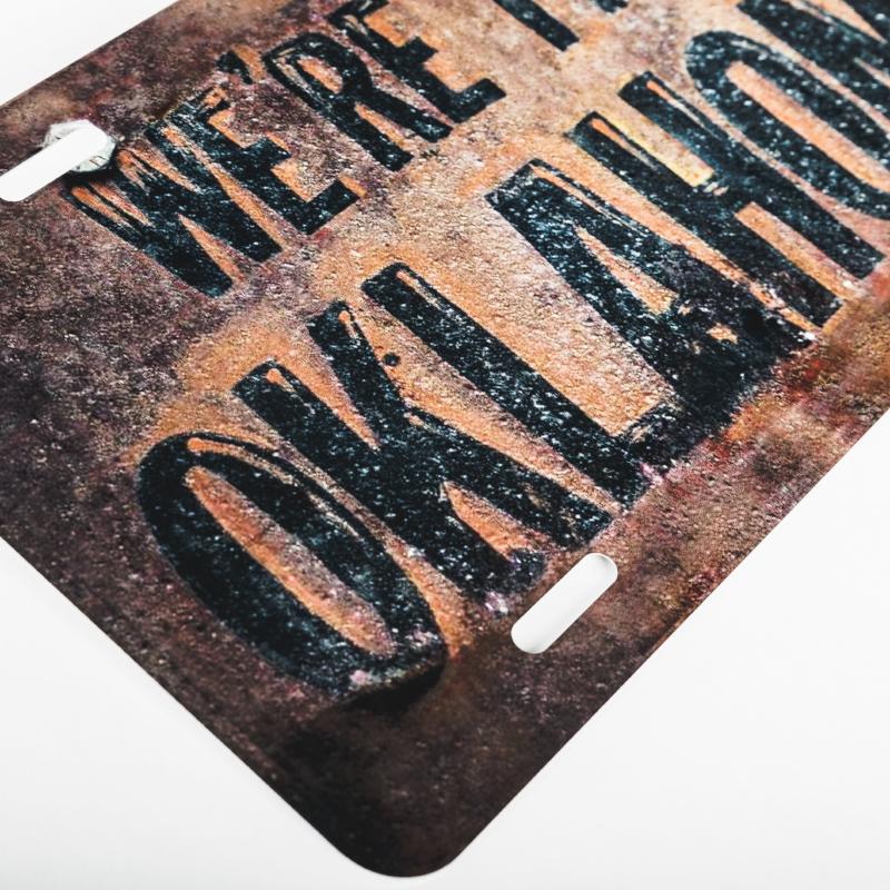 WE'RE FROM OKLAHOMA Metal Car Plate - Image 4